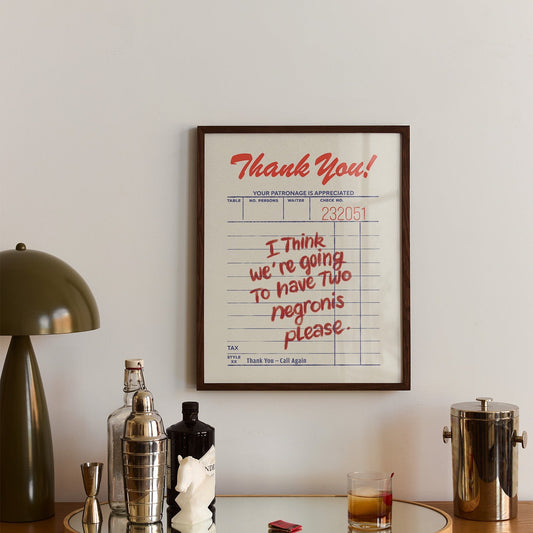 Negronis for Two, Poster